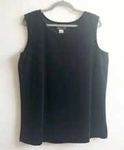 Bob Mackie Top Velvet Sleeveless Shell Tank Top Bob Mackie Wearable Art Sz L NWT