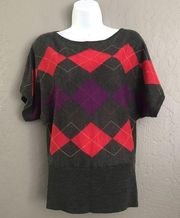 Limited Dolman Argyle Sweater