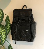 Genuine Leather Black Backpack 