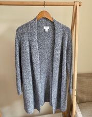 Old Navy Longline Waffle Knit Oversized Cardigan in Marled Charcoal - XS