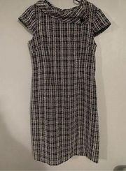 Karin Stevens Black And White Sheath Dress Size 8