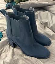 Baby Blue Heel Boots