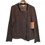 NWT Ruff Hewn Women's Lightweight Jacket Asymmetric Textured Boho Western Sz L