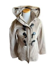 Womens Sebby High Neck Winter Hooded Toggle Jacket - Sz M