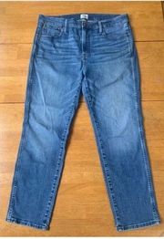 J.Crew Factory Jeans Blue High Rise Straightaway Vintage Wash denim, Size 32