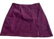 SheIn  Womens Ribbed Corduroy Mini Skirt Size S Burgundy