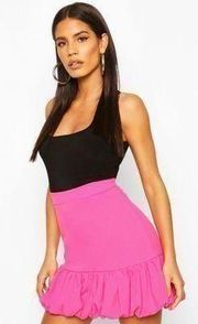 Puffball Peplum Mini Skirt