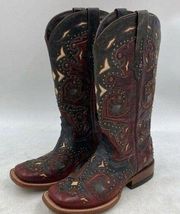 Lucchese Scarlet Studded Country Western Cowboy Boots; Women's Size 6