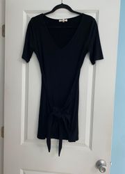 Black Front Tie Dress