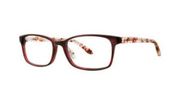 Vera Wang VA28 Eyeglasses Prescription Glasses Red Clear Rectangle Garnet Frames