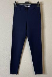 Betabrand Navy Blue Classic Skinny Leg Yoga Dress Pants Women's Size Small