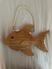 Betsy Johnson Wicker Fish Bag