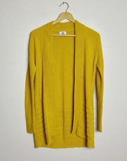 SALE! Gold  Heavy Long Open Sweater Size S EUC