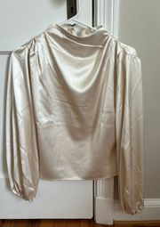 NWOT Cream Silk Top