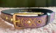 Perry Ellis 80’s 90’s Purple Gold Women’s Belt -See Last Photo