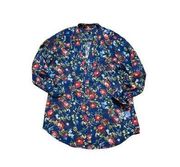 Kut from the Kloth Women's Shirt Size‎ Small Floral Button Up Sheer Top