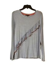 3 for $15 Jeanne Pierre Blouse Long Sleeve Stripes Size Medium.