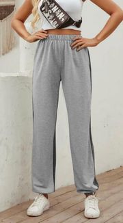 Two-Toned Elastic Waist Sweatpants