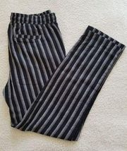 Kut From the Kloth Black Striped Beach Pants Drawstring Lightweight Casual Sz XS