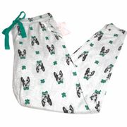 Jaclyn Intimates Shamrock and Bulldog Pajama Pants Gray Size Small