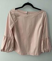 laundry by shelli segal womens Size 6 Balloon Sleeve Top Blush Pink