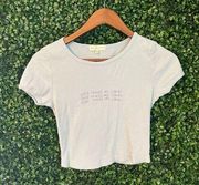 Truly Madly Deeply Urban Outfitters Cropped Baby Tee Size XS