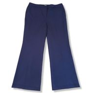 Chico's Pants Size 2.5R US Size 14R Women's Wide Leg Trousers Flat Front Blue 