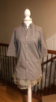 Taupe  Button Front Top