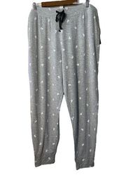 Cynthia Rowley Pajama Stretch Pants Sz 2XL Halloween White Ghost Ghosty Print