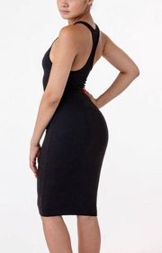 Heavy ribbed racer back dress cotton casual classic summer dress bodycon