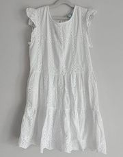 She and sky white eyelet dress