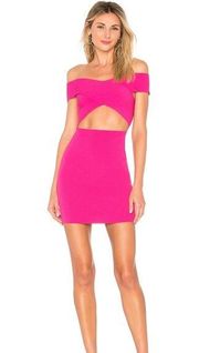Revolve Hallie Hot Pink Women’s Cut Out Mini Dress Size Medium bodycon
