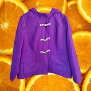 Old Navy Purple‎ Hooded Toggle Pea Coat Size XXL