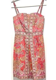 Beth Bowley Anthropologie Pink Paisley Print Sundress