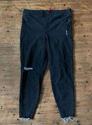 Spanx distressed black jean-ish shapewear raw hem 3x jeggings
