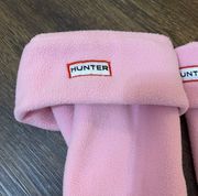 Boot Fleece Pink Cuff Short Socks