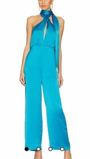 L’Academie Percy Jumpsuit in Aqua Blue