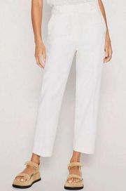 Brochu Walker white linen blend pant size small