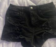 Aeropostale black ripped jean shorts from . never worn