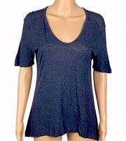 ALEXANDER WANG/REVOLVE dark blue heather, lightweight V-neck t-shirt. Small.VGUC