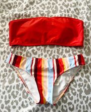 Hollister Red and Striped Bikini