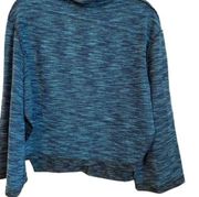 WE THE FREE Sunny Days Turtleneck Blue Pullover Raglan Sleeves Sweater XS