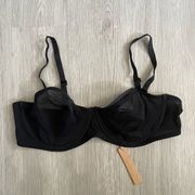 NWT Skims Ultrafine Mesh Strapless Convertible Bra Onyx Black 38C