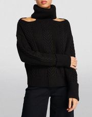 PAIGE Lorilee Cold Shoulder Turtleneck Wool Blend Sweater, Size L New w/Tag