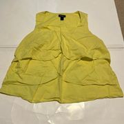 Ashley Stewart Yellow Ruffle Tank Top Casual Spring 22W