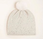 Women's Sequin Shimmer Hat Beanie and Gloves Set - Gossamer Grey