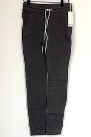 NWT RARE MATE the Label Charcoal Gray Organic Thermal Waffle Jogger - XS