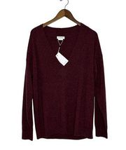 Lovers & Friends Size S NWT Mikael Oversized Maroon Yak Blend Sweater