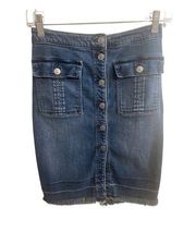 Abercrombie Jean Denim Skirt, Knee length, Size 26