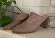 Chinese Laundry SOFT micro suede chunky heel mules, size 9